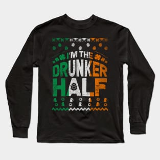 St Patricks Day Im The Drunker Half Couples Long Sleeve T-Shirt